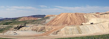 Phosphate mine near Flaming Gorge, Utah, US, 2008 Phosphate Mine Panorama.jpg