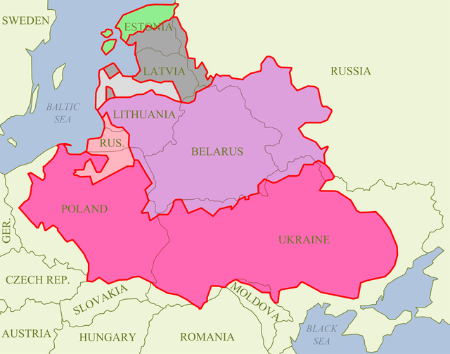 ■ Hertogdom Lijfland in het Pools-Litouwse Gemenebest, situatie tot 1620