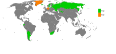 Land hvor Inga (grønt) er mye brukt