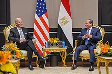 President Biden and Egyptian President Abdel Fattah el-Sisi President Biden met with President El-Sisi of Egypt at the margins of COP27.jpg