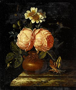 Roses dans un vase, 1706 Collection privée