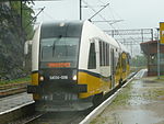 Triebwagen von Przewozy Regionalne auf der Zackenbahn