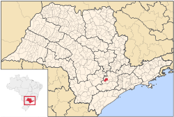 Localização de Araçoiaba da Serra em São Paulo