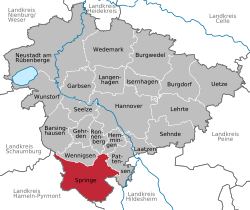 Elhelyezkedése Region Hannover térképén