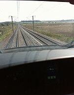 Vue d'une cabine à 320 km/h, en septembre 2010.