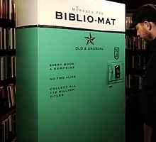 The Biblio-Mat vending machine.