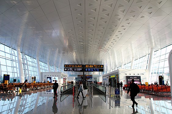 Terminal 3 de l'aéroport international de Wuhan-Tianhe.