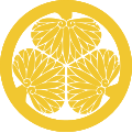 نشان خاندان توکوگاوا، سه برگ گل ختمی در یک دایره.