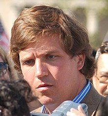 Carlson at the Immigrants' Rights rally in Washington Mall, 2006 Tucker carlson cropped.jpg