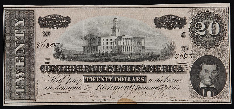 File:Twenty dollar bill Confederate States of America 1864.jpg