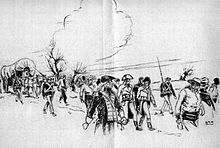 A 20th-century illustration depicting United States Marines escorting French prisoners United States Marine escorting French prisoners.jpg