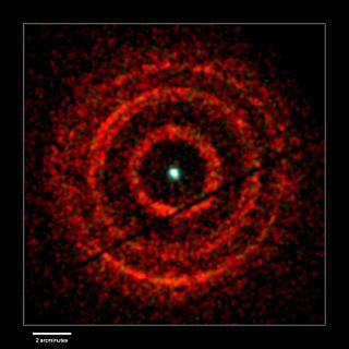 Lichtechos der Nova von 2015 bei V404 Cygni (Aufnahme im Röntgenlicht)