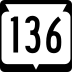 State Trunk Highway 136 marker