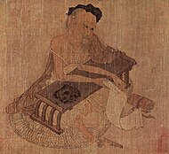 Portrait de Fu Sheng, attribué à Wang Wei