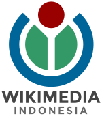 A three colored svg logo of Wikimedia Indonesia
