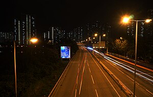 Wong Chu Road at night (Street Light rays improved).jpg
