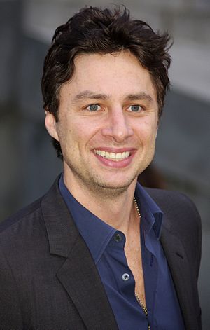 English: Zach Braff at the Vanity Fair party c...