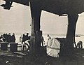 Sailors winching up the anchor on the quarter-deck of Zuikaku, 26 November 1941.
