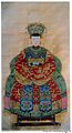 Qing dynasty fengguan xiapei (凤冠霞帔), a yunjian is on top of the attire.