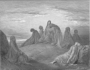 English: Israelite Women Mourn with Jephthah's...