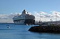 Kreuzfahrtschiff Mein Schiff 1 an der Pier in Puerto Del Rosario, Fuerteventura/Kanaren (2010)