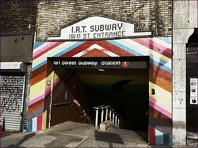 Entrance to the 191st Street station on Broadway