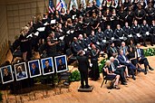 Memorial service for the shot Dallas police officers