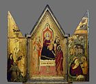 Мадонна на троне со святыми, Распятием и Рождеством. Детройт, Институт искусств.