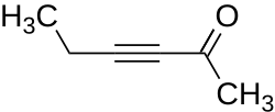 Strukturformel von 3-Hexin-2-on