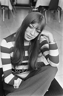 Black-and-white photograph of Katja Ebstein in 1970.