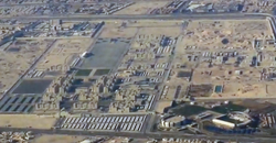 Aerial view of the ISF area of Duhail, looking west