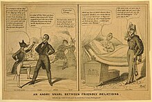 "An angry snarl between friendly relations", an American cartoon about the affair An angry snarl between friendly relations (BM 1902,1011.9702).jpg