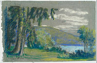 Pejzaż, pastel i kreda na papierze, niedatowane, Phillips Collection