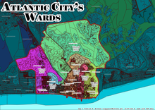 Electoral map of Atlantic City Atlantic City Wards (as of May 2023).png