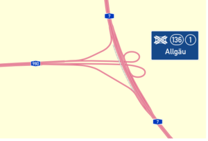 Übersichtskarte Autobahndreieck Allgäu