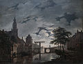 Hollandse stad bij maanlicht (ca. 1826)
