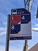 Bus stop signage