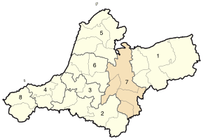 Localizarea districtului în cadrul provinciei