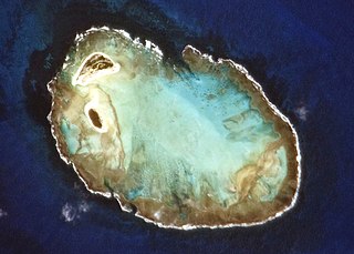 Rocas-Atoll, fotografiert aus der Internationalen Raumstation (Expedition 22)