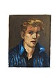 Edward Melcarth, Portrait of Blond Youth in Turquoise Jacket, oil on canvas, 20 x 16 inches