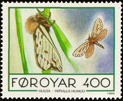 Faroe stamp 245 Hepialus humuli.jpg