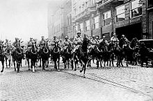 French cavalry entering Essen during the occupation of the Ruhr. French enter Essen.jpg