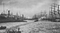 vermutlich zwischen Kirchenpauerkai und Segelschiffhafen, Eiswinter 1903 (Bundesarchiv)