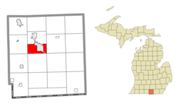 Location within Hillsdale County