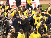 Jeff Tedford accepts 2008 Emerald Bowl trophy 1.JPG