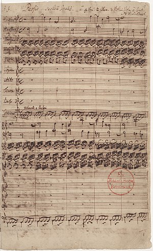 Autograph of the first page of the Johannespas...