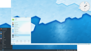 The KDE Plasma 5 desktop