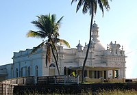 The mosque is built at the spot where the first Arab traders landed and subsequently settled in the area. Ketchimalai Mosque- Beruwala, Sri Lanka.jpg