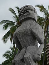 Ki'i carving at Puʻuhonua o Hōnaunau, Hawaii