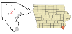 Location of Franklin, Iowa